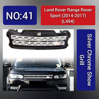 Silver Chrome Show grill Compatible With  Land Rover Range Rover Sport L494 (2014-17)  Tag 41