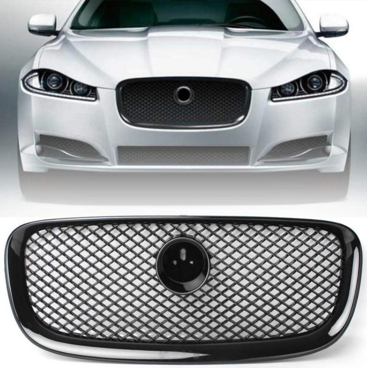 Black Chrome Show Grill  Compatible With Jaguar XF (2012-15)