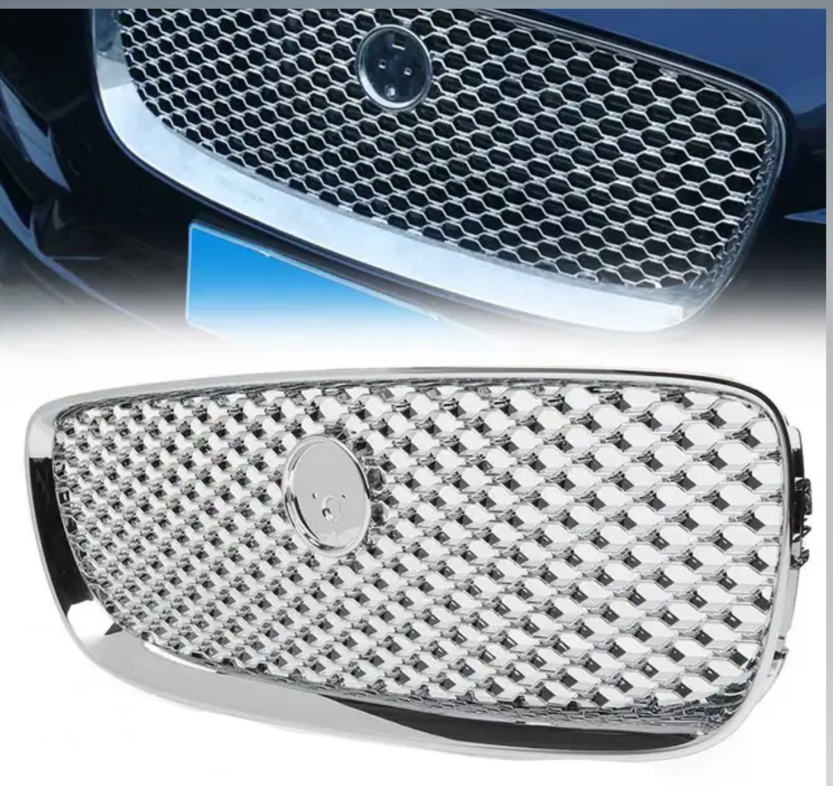 Silver Chrome Show Grill Compatible With Jaguar XF (2016-20)