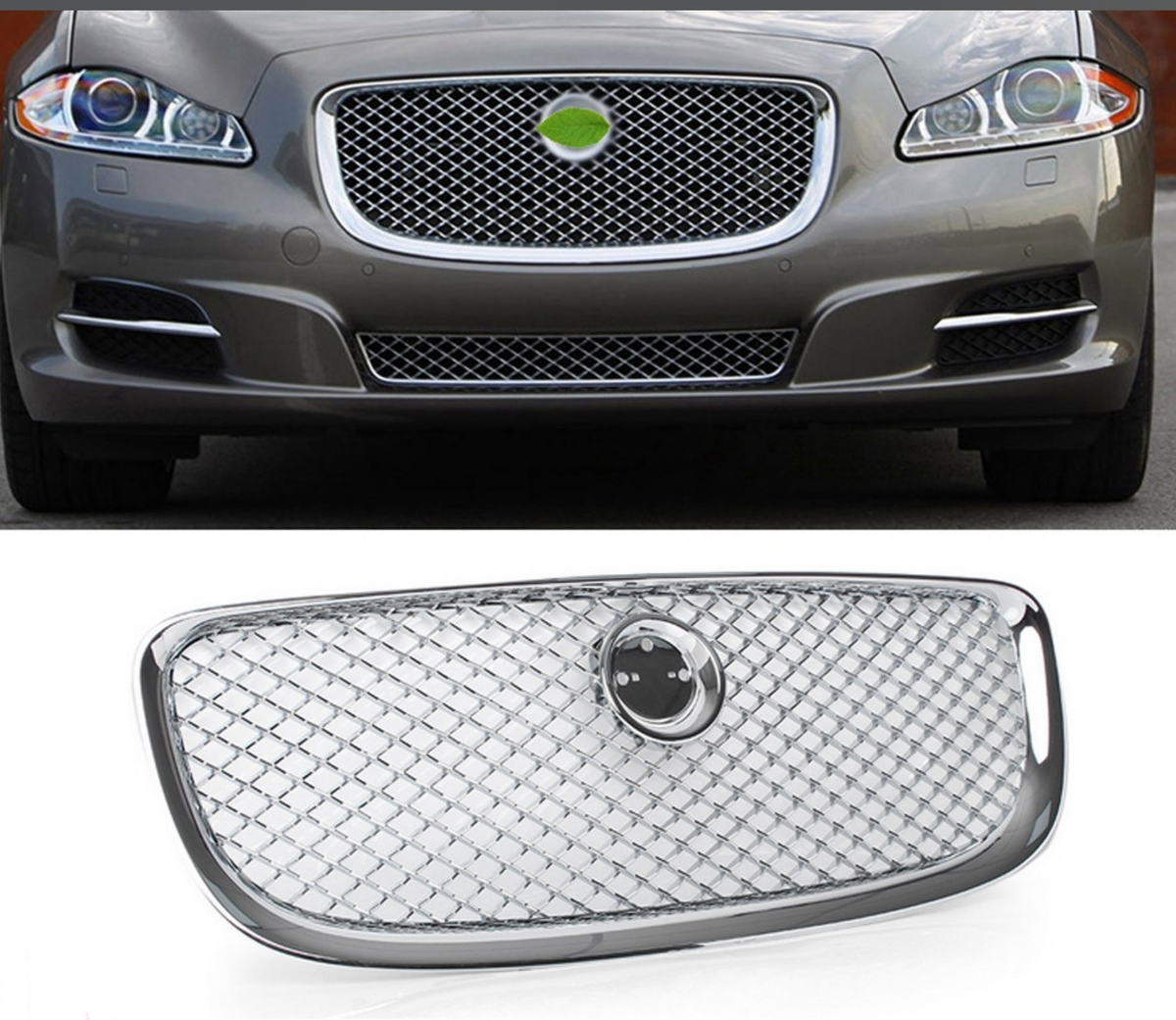 Silver Chrome Show Grill Compatible With Jaguar XJL(2011-15)