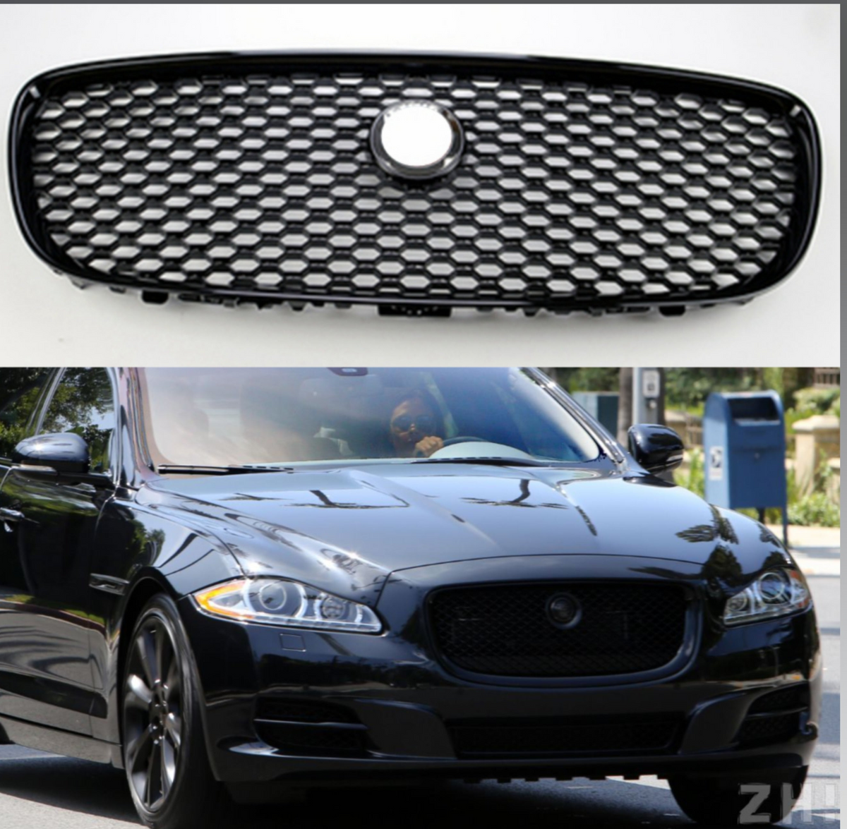 Black Chrome Show Grill Compatible With  Jaguar XJL(2011-15)