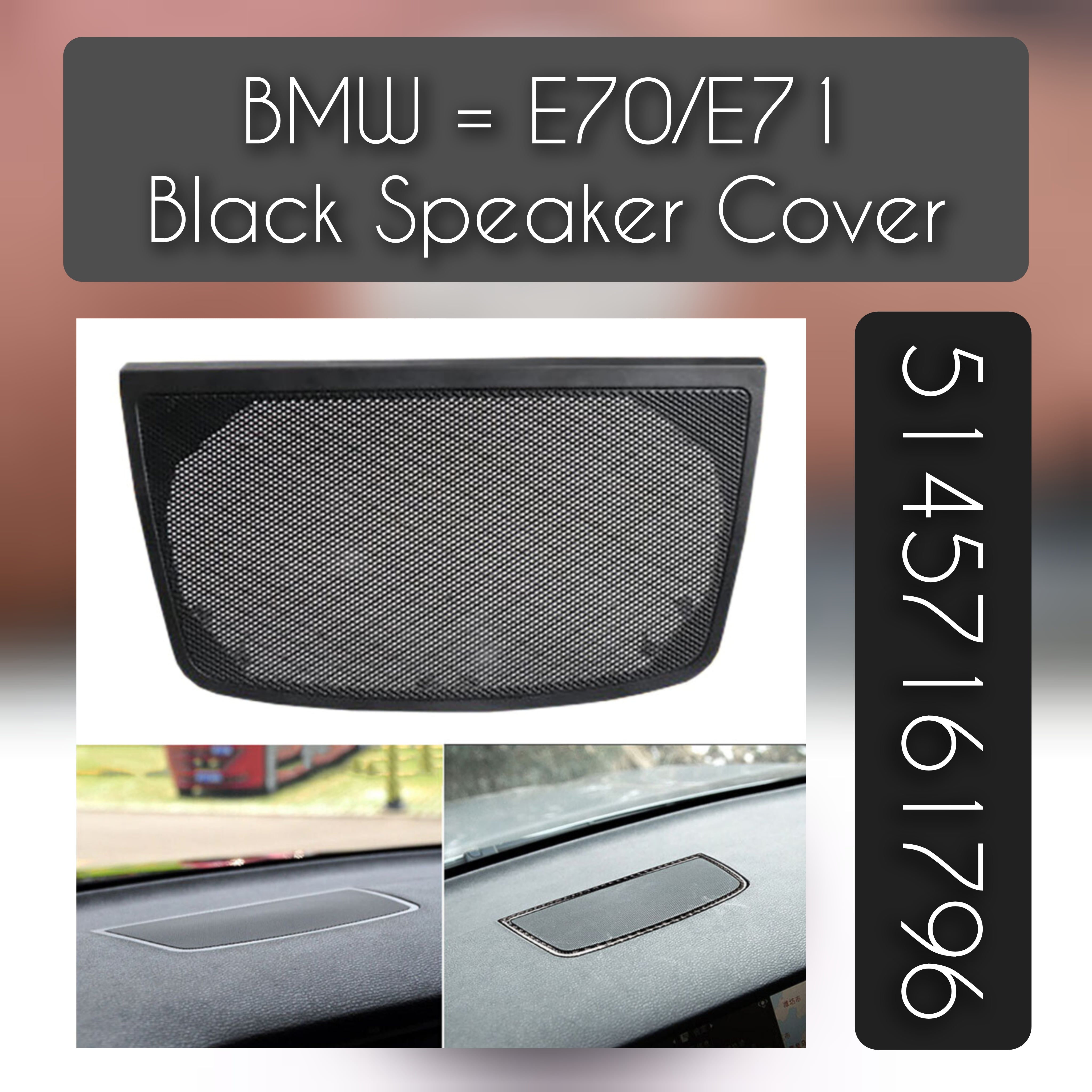 Black Square Door Mid-Range Speaker Cover 51457161796 Compatible With BMW  X5 E70 & X6 E71