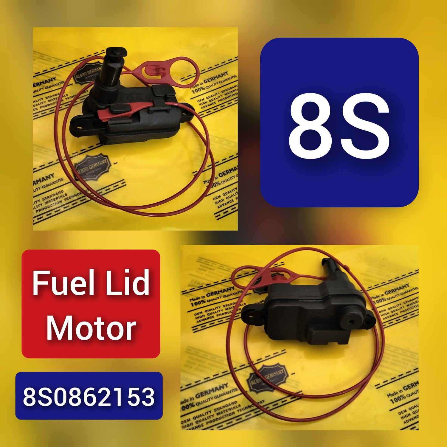 Fuel Door Lock Flap Actuator 8S0862153 4M0862153 8S0862153A Compatible With 8S-AUDI A5 A6 A7 A8 Q2 Q3  & SKODA KAROQ NU7 ND7 &  VW TIGUAN AD1 (2016-23)