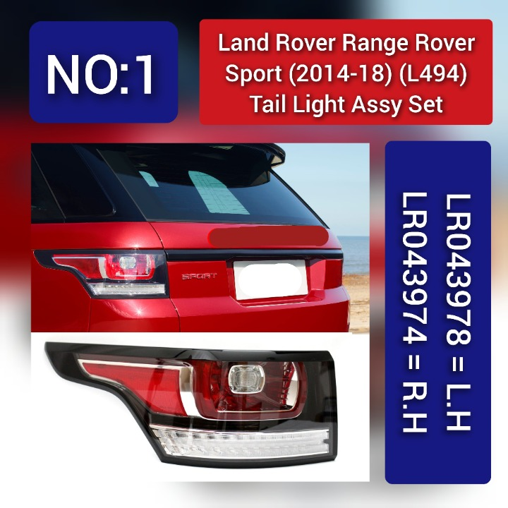Tail Light Rear Lamp Compatible With LAND ROVER RANGE ROVER SPORT  Tail Light Rear Lamp Left LR043978  LR053805 LR054750 LR061589& Right LR043974 LR053806 LR054749 LR061588 LR061594 Tag-TLR-01