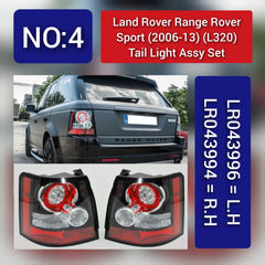 Tail Light Rear Lamp Compatible With LAND ROVER RANGE ROVER SPORT I (L320) Tail Light Rear Lamp Left LR043996 & Right LR043994 Tag-TLR-04