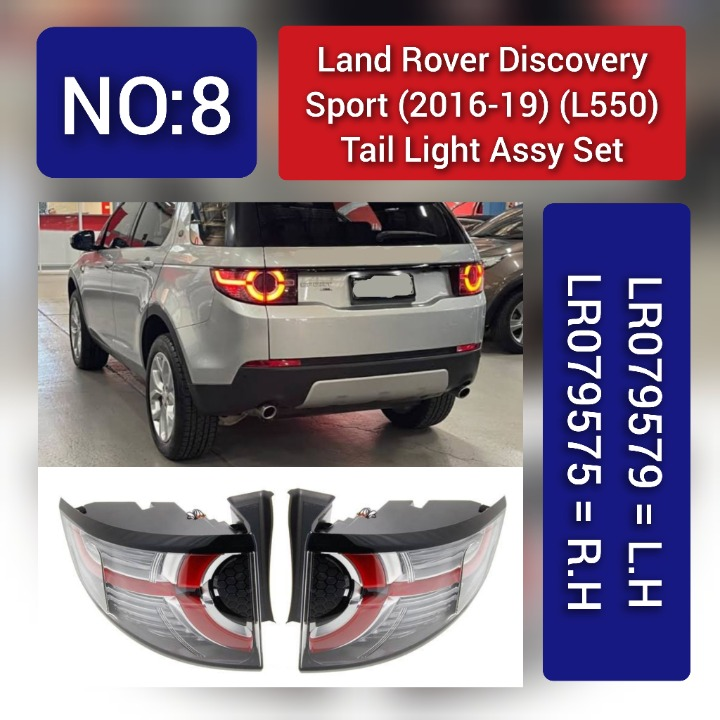 Tail Light Rear Lamp Compatible With LAND ROVER DISCOVERY SPORT (2016/2019) Tail Light Rear Lamp Left LR079580 & Right LR079576 Tag-TLR-08