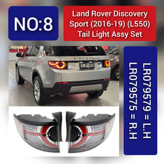 Tail Light Rear Lamp Compatible With LAND ROVER DISCOVERY SPORT (2016/2019) Tail Light Rear Lamp Left LR079579 & Right LR079575 Tag-TLR-08