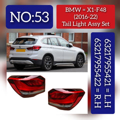 Tail Light Rear Lamp Compatible With BMW X3 F48 N.M (2020-2022) Tail Light Rear Lamp Left 63217955421 & Right 63217955422 Tag-TLB-53