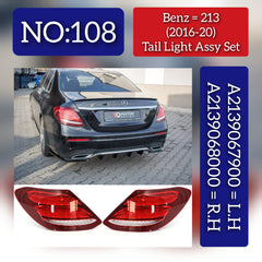 Tail Light Rear Lamp Compatible With MERCEDES-BENZ E-CLASS W213 (2016-2020) Tail Light Rear Lamp Left A2139067900 & Right A2139068000 Tag-TLM-108