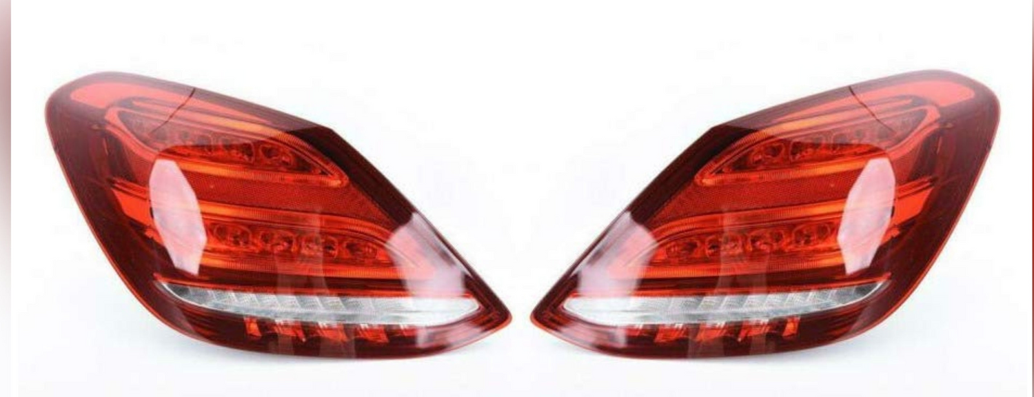 Tail Light Rear Lamp Compatible With MERCEDES-BENZ C-CLASS W205 (2016-2021) Tail Light Rear Lamp Left A2059061357 & Right A2059061457 Tag-TLM-110