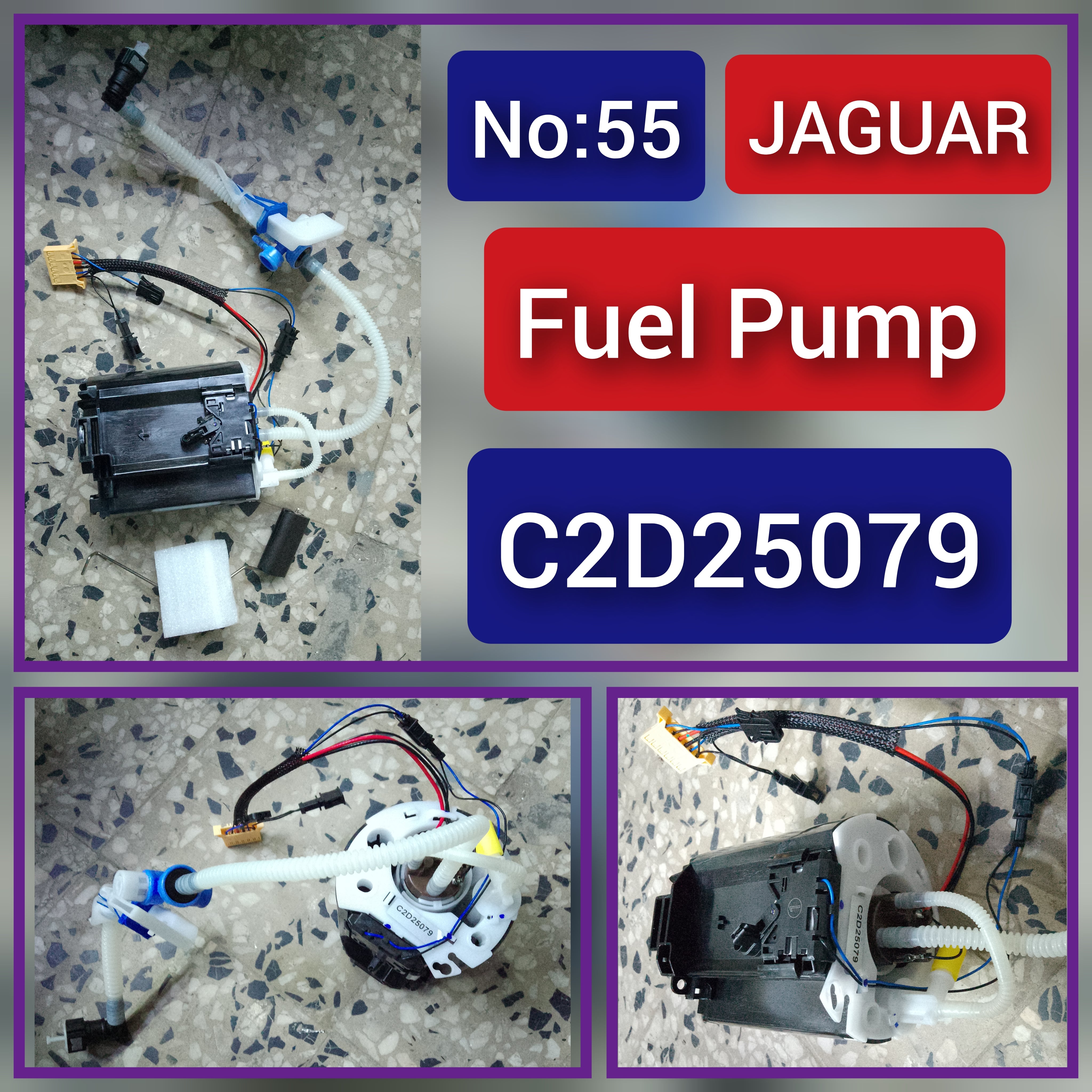 C2D25079 Electric Fuel Pump Module Assembly Fit For 2010-2012 Jaguar XF I X250 & XJ X351 Tag-F-55