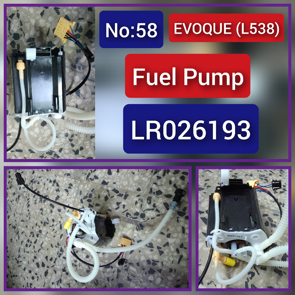 FUEL PUMP LR026193 Compatible With Land Rover Range Rover Evoque L538 Tag No.58