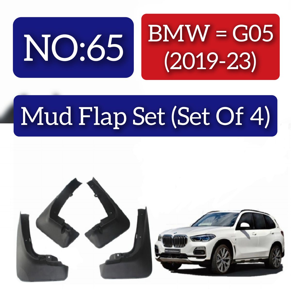 BMW G05 (2019-23) Mud Flap Set (Set of 4) Tag 65