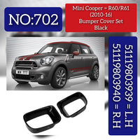 Front Bumper Air Duct Brake Cover Compatible With MINI COOPER R60 BLACK Front Bumper Air Duct Brake Cover Left 51119803939 & Right 51119803940 Tag-FC-702
