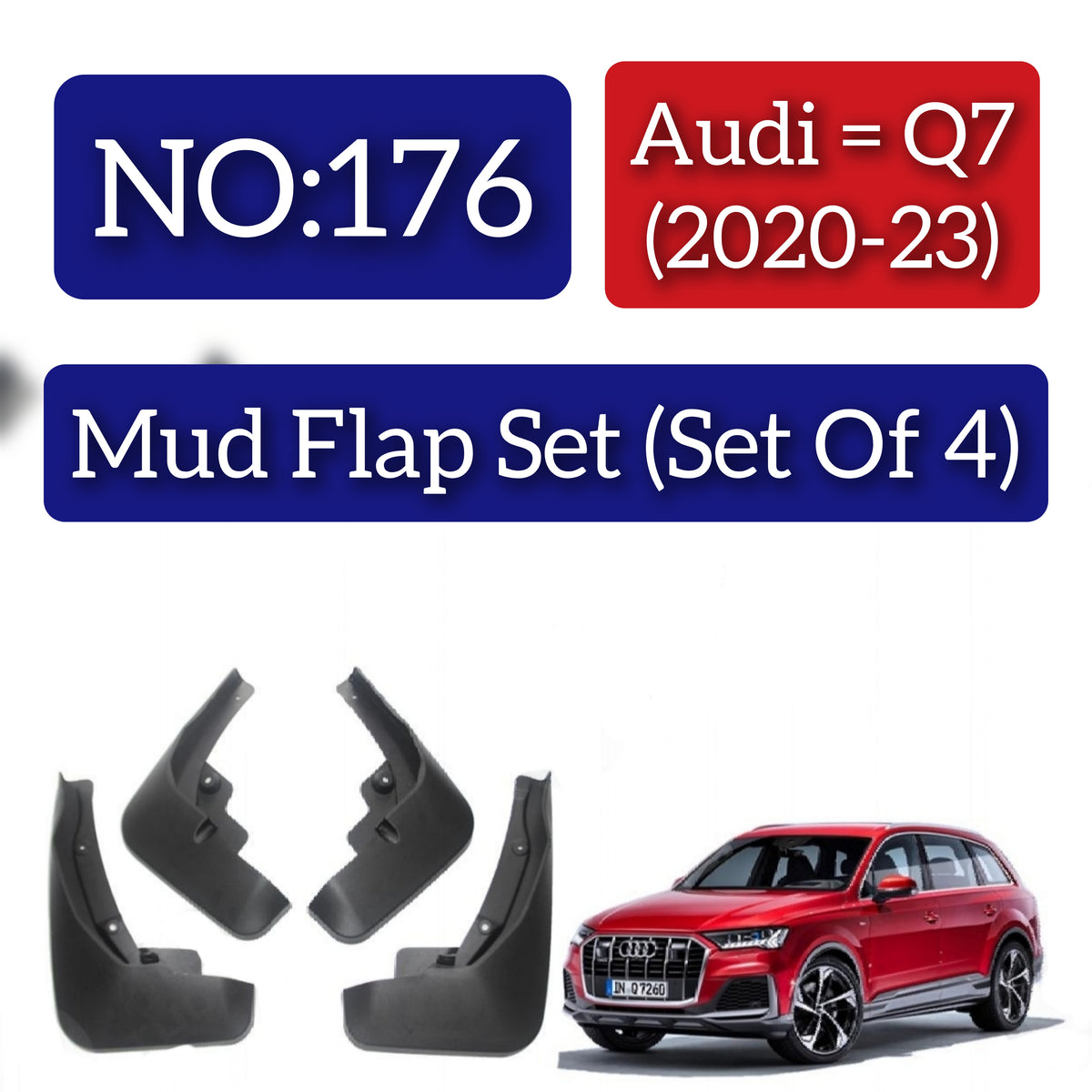 Audi Q7 (2020-23) Mud Flap Set (Set of 4)  Tag 176