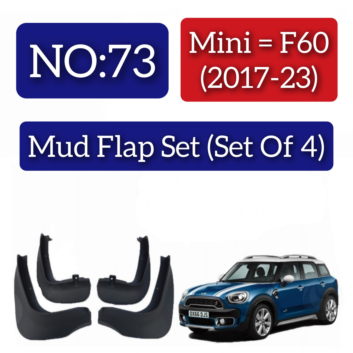 BMW F60 (2017-23) Mud Flap Set (Set of 4) Tag 73