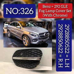 Fog Lamp Cover With Chrome Compatible With MERCEDES-BENZ GLE 292 Fog Lamp Cover With Chrome Left 2928850522 & Right 2928850622 Tag-FC-326