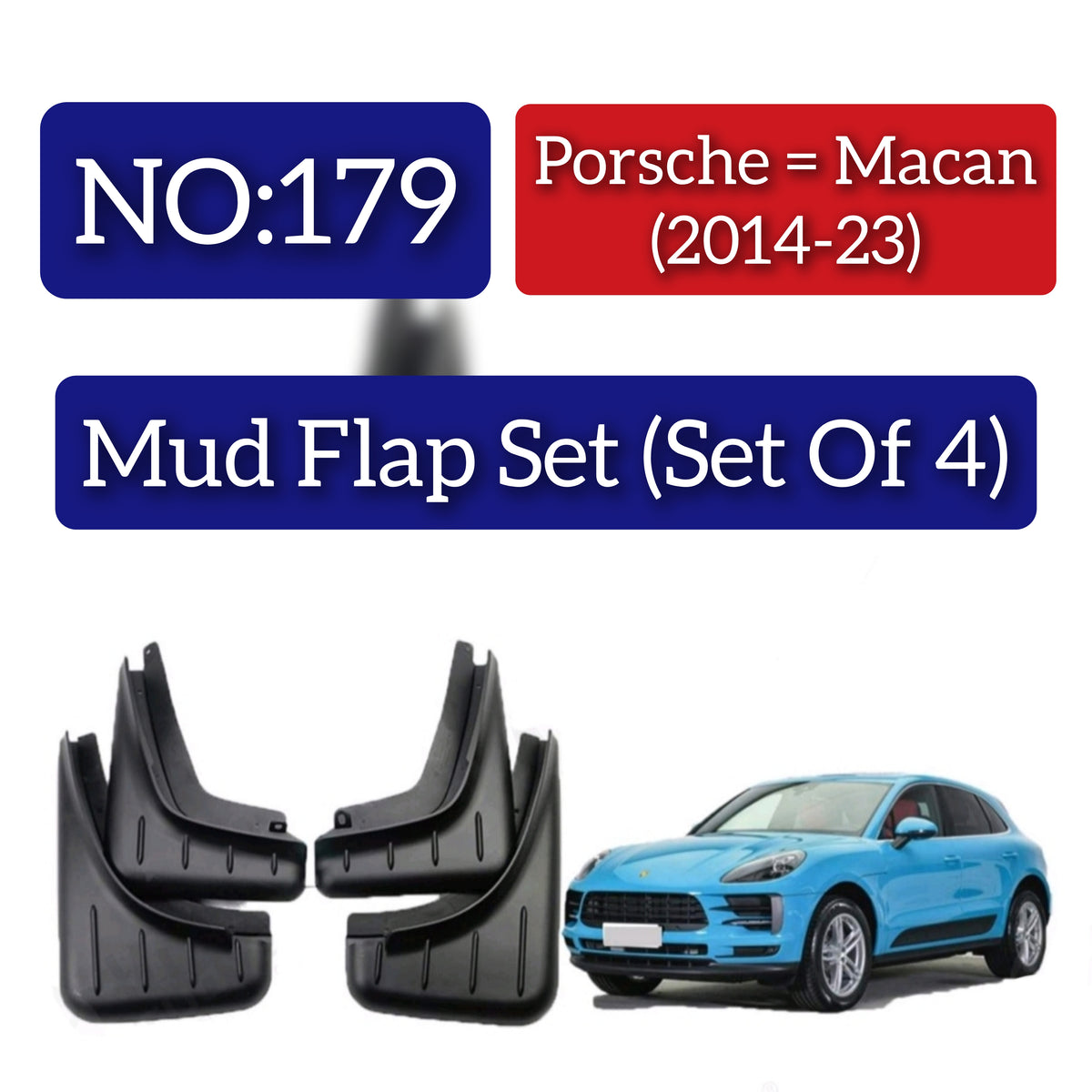 Porsche Macan (2014-23) Mud Flap Set (Set of 4)  Tag 179