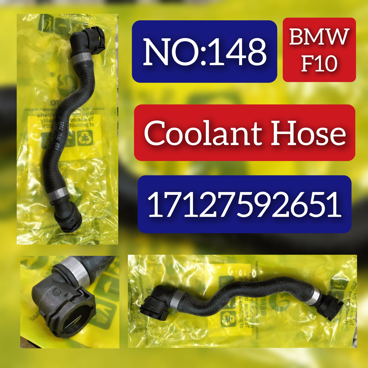 Coolant Hose Pipe 17127592651 Compatible With BMW F10 5 Series F10 Tag-H-148