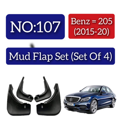 Mercedes Benz 205 (2015-20) Mud Flap Set (Set of 4) Tag 107