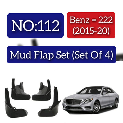 Mercedes Benz 222 (2015-20) Mud Flap Set (Set of 4) Tag 112