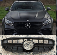 AMG E63 Black Chrome Show Grill Compatible With Mercedes Benz E-Class  W213 (2016-2021) Tag 75
