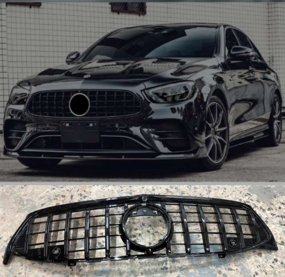 LCI GTR Black Chrome Show Grill Compatible With Mercedes Benz E-Class  W213  (2021-2023) Tag 81