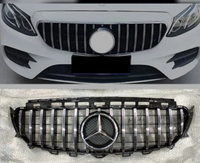 Silver Chrome Show Grill Compatible With Mercedes Benz E-Class  W213  (2016-2021) Tag 72