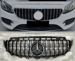 Silver Chrome Show Grill Compatible With Mercedes Benz E-Class  W213  (2016-2021) Tag 72
