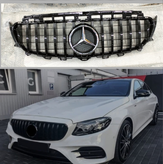GTR Black Chrome Show Grill Compatible With Mercedes Benz E-Class  W213  (2016-2021) Tag 73