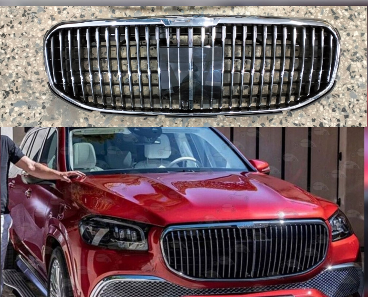 Maybach Chrome Show Grill Compatible With  Mercedes  Benz GLS-Class W167  (2019-2023) Tag 92