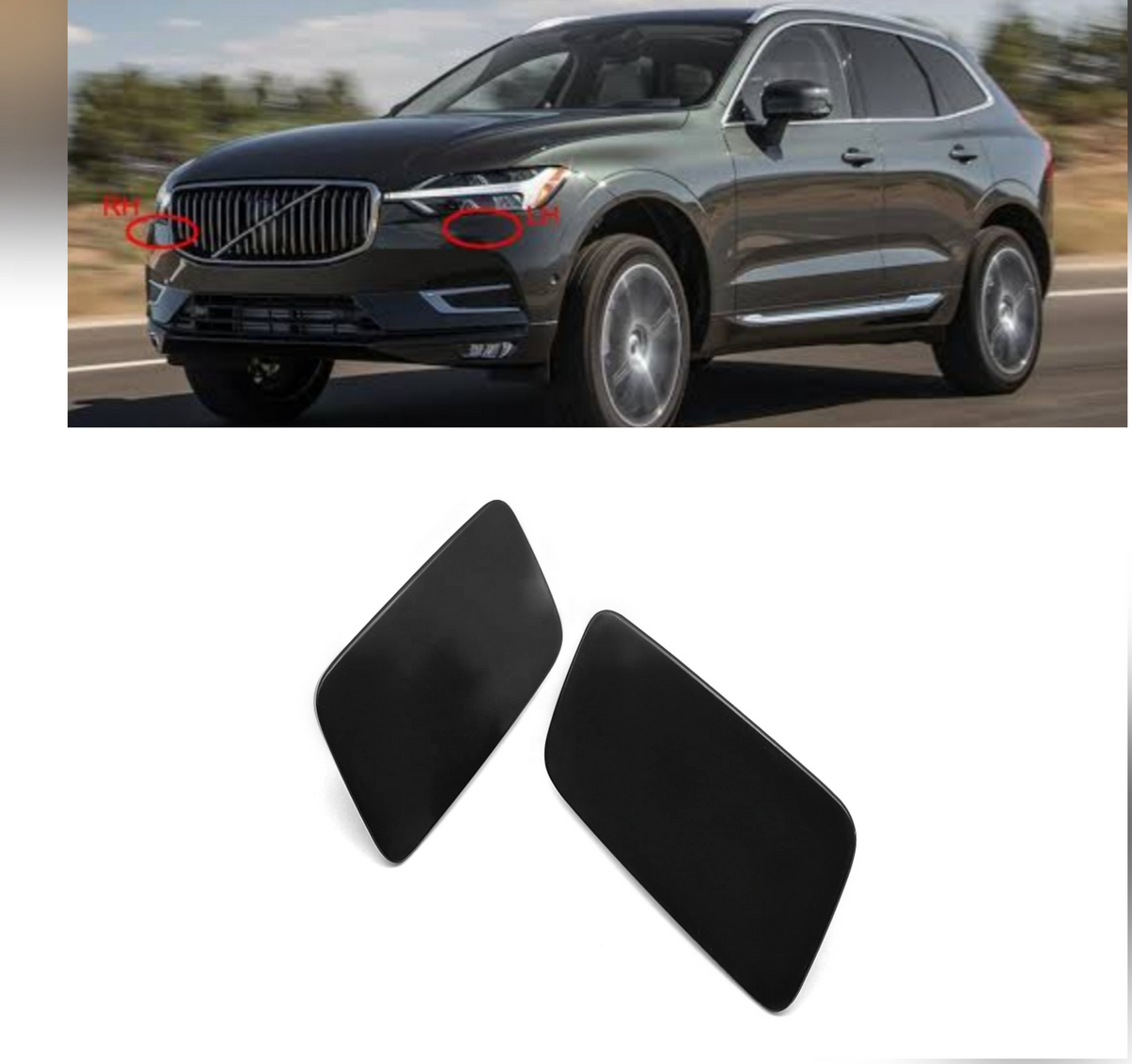 Washer Cap Left 39846581 31425166 31425166 & Right 39846596 31425167 31425167 Compatible With VOLVO XC60 (2017-21) Tag NO. 658