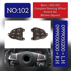 MERCEDES Benz C-CLASS W205/W253 Steering Wheel Switch Brown-Square LH : 0999050200 &  Rh : 0999050300 Tag-SW-102