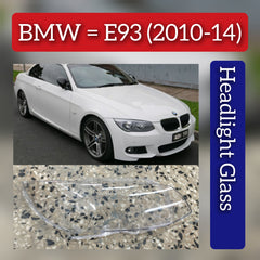 Car Front Headlight Lens Cover Transparent Lamp Shade Headlamp Shell Cover compatible for BMWE93-201014.