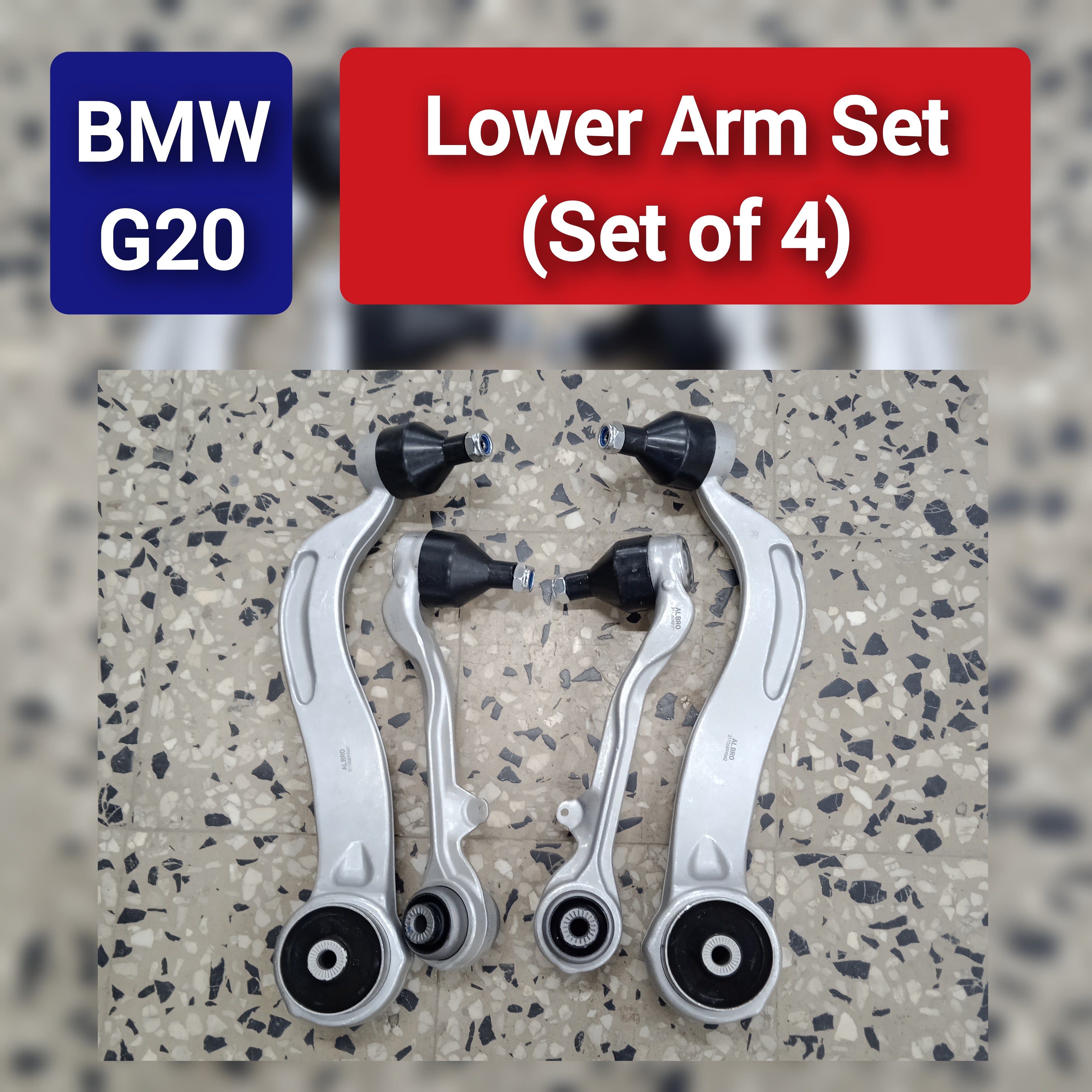 Front Lower Control Arm (Set Of 4) 31106894661 31106894662 31106898071 31106898072 Compatible with BMW 3 Series (G20, G80, G28)