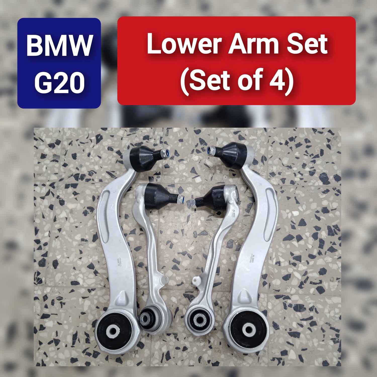 Front Lower Control Arm (Set Of 4) 31106894661 31106894662 31106898071 31106898072 Compatible with BMW 3 Series (G20, G80, G28)