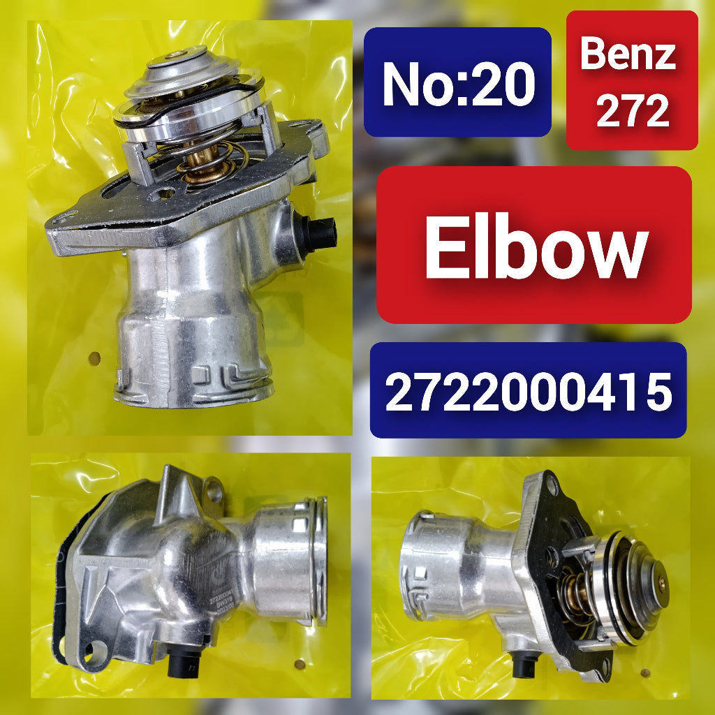 Elbow (Thermostat) 2722000415  2722000115 2722000015  For MERCEDES-BENZ C-CLASS W204  & E-CLASS W211 W212,  S-CLASS W221 Tag-E-20