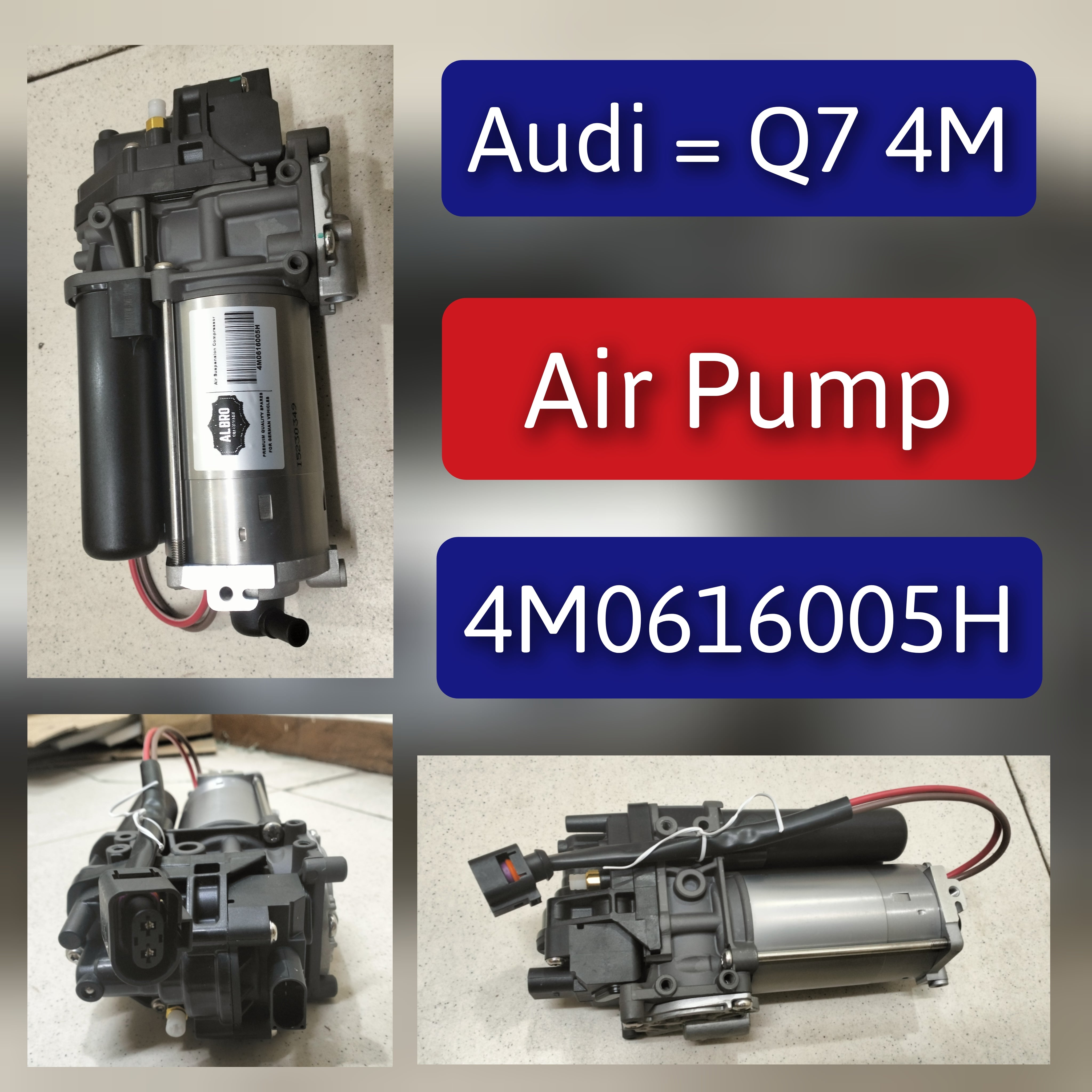 Air Suspension Compressor Pump 4M0616005H Compatible With AUDI Q7 (4MB, 4MG)