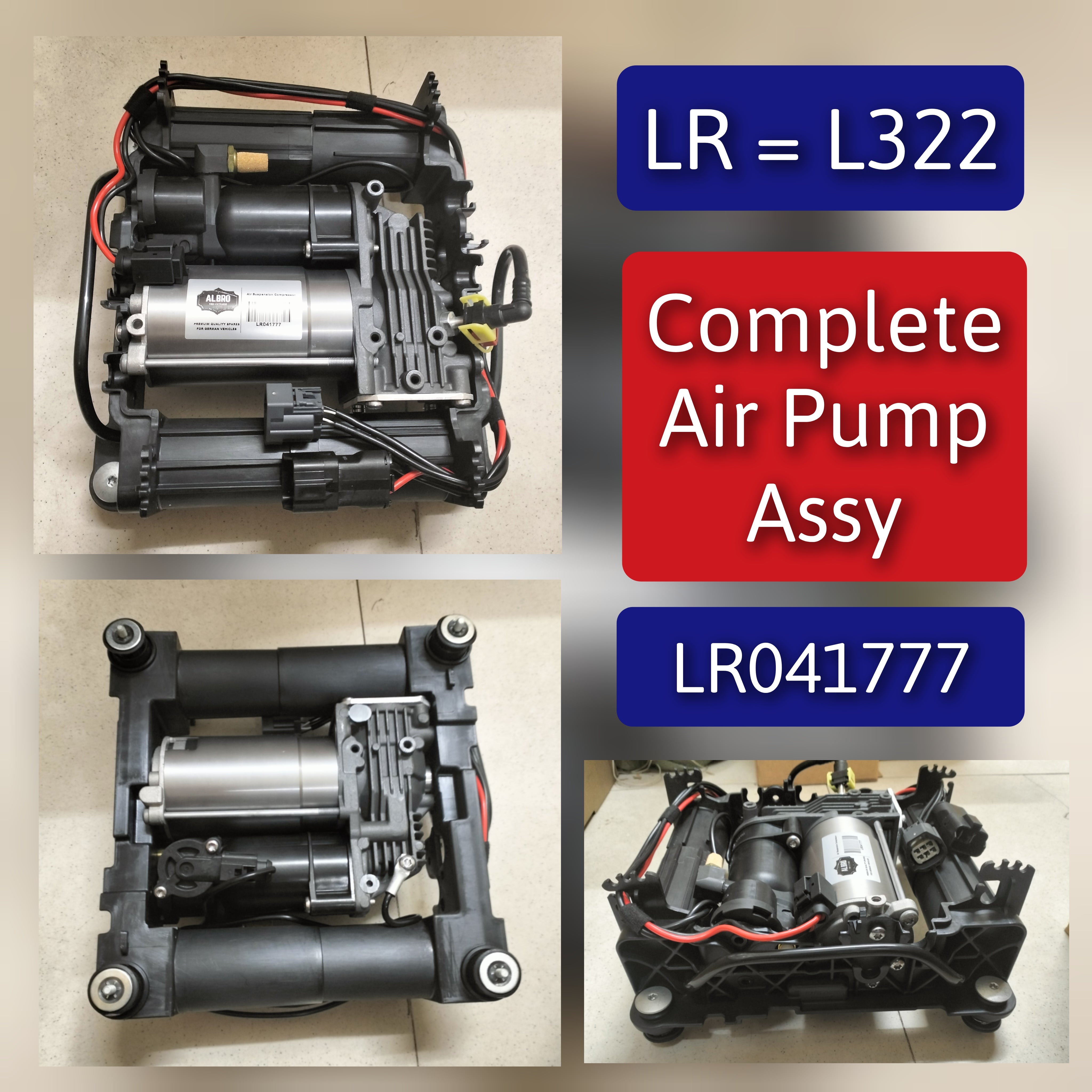 Air Suspension Compressor Pump Assay LR041777 LR038113 LR038147 Compatible With LAND ROVER RANGE ROVER III L322