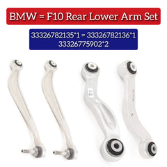 Rear Lower Control Arm (Set Of 4) 33326782135 33326782136 33326775902 Compatible with BMW 5 Series F10