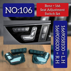 Mercedes-Benz W166 Seat Adjustment Switch Set - Left Hand Left and Right Set : Left A1669058100 & Right A1669058200 Tag-SW-106