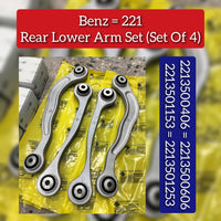 Rear Lower Control Arm (Set Of 4) 2213500406 2213500606 2213501153 2213501253 Compatible With MERCEDES-BENZ S-CLASS (W221, V221)