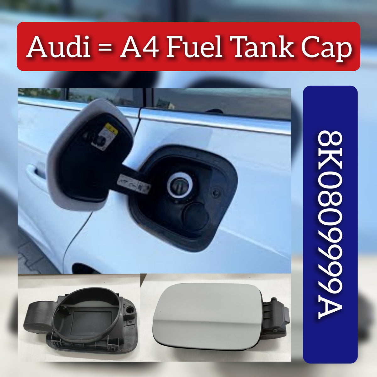 Fuel Tank Cap 8K0809999A Compatible With AUDI A4