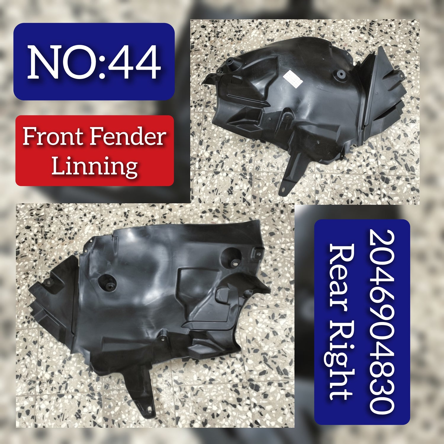 Rear Right Fender Liner 2046904830 2046902830 A2046904830  Compatible With MERCEDES-BENZ C-CLASS W204 Tag-FEM-44