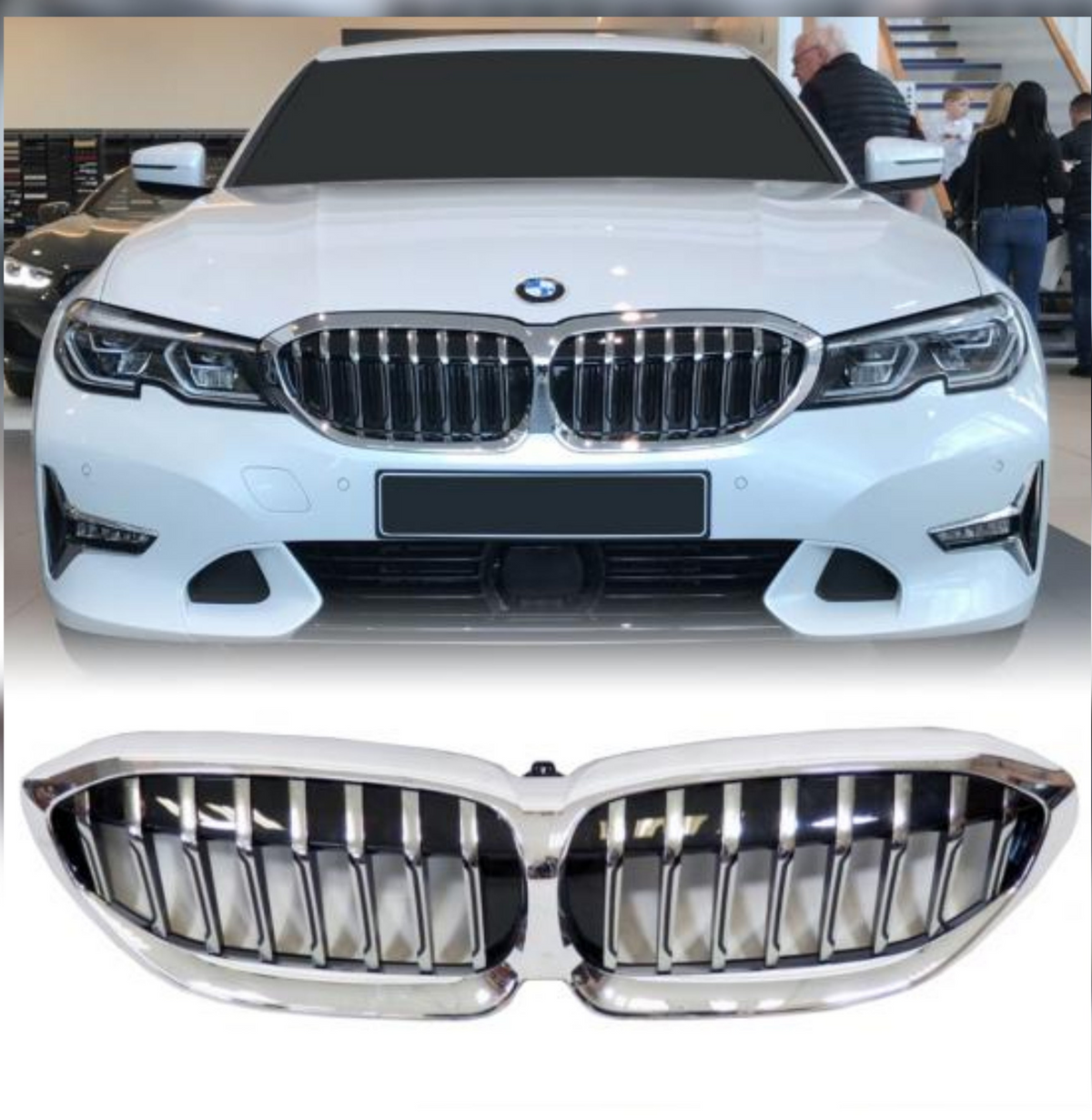 Kidney Grill 51137449432 Compatible With  BMW 3 Series G20 G28 (2019-21) Tag 106