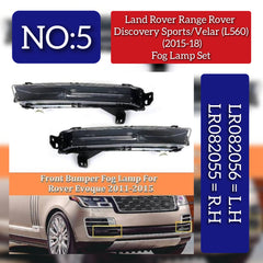 Fog Lamp Fog Light Compatible With LAND ROVER VELAR/SPORT 2015-2018 Fog Lamp Fog Light Left LR082056 & Right LR082055 Tag-FO-05