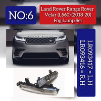 Fog Lamp Fog Light Left LR093417 & Right LR093416 Compatible With LAND ROVER RANGE ROVER VELAR (2018-2020) Tag-FO-06