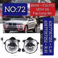 Fog Lamp Fog Light Left 63177317251 & Right 63177317252  Compatible With BMW X3 F25 X5 F15 2014-2016 Tag-FO-72