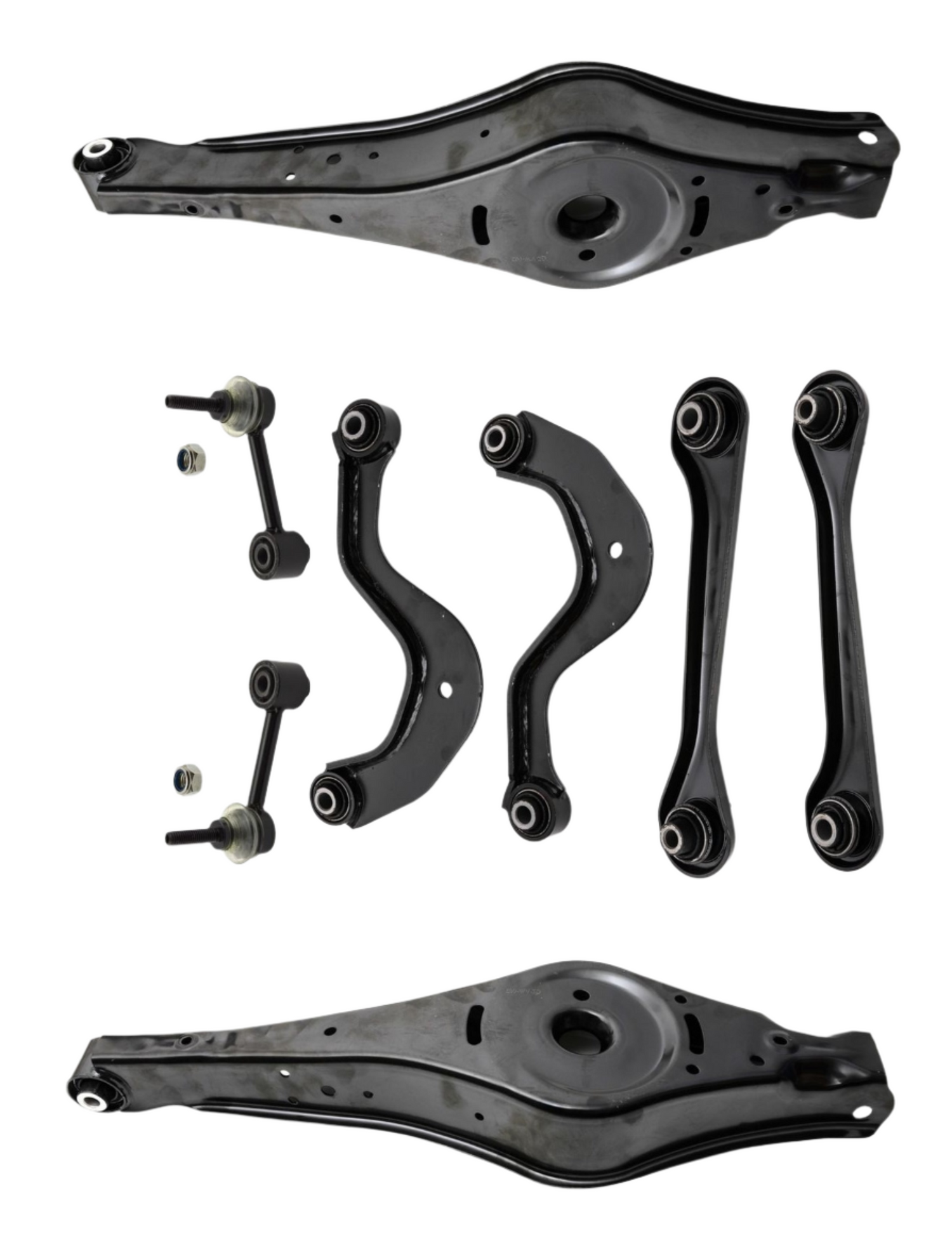 Rear Lower Control Arm (Set Of 8) 1K0505465C 1K0505323N 1K0501530B 1K0501529F 1K0505311H Compatible with AUDI A3 Limousine (8VS, 8VM) | A3 / S3 & Q3 (8UB, 8UG) & TT (8J3)