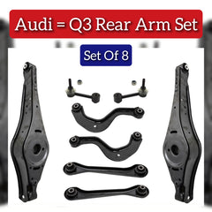 Rear Lower Control Arm (Set Of 8) 1K0505465C 1K0505323N 1K0501530B 1K0501529F 1K0505311H Compatible with AUDI A3 Limousine (8VS, 8VM) | A3 / S3 & Q3 (8UB, 8UG) & TT (8J3)